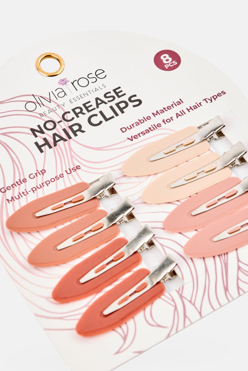 Olivia Rose 8 Pieces No Crease Hair Clips, Multicolor - Image 3